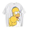 Homer Simpson Patriotic TShirt  Stars  Stripes Cartoon Unisex Tee