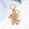 2027 Year of the Sheep Rhinestone Keychain: Chinese Style Sheep Pendant for Women's Bags