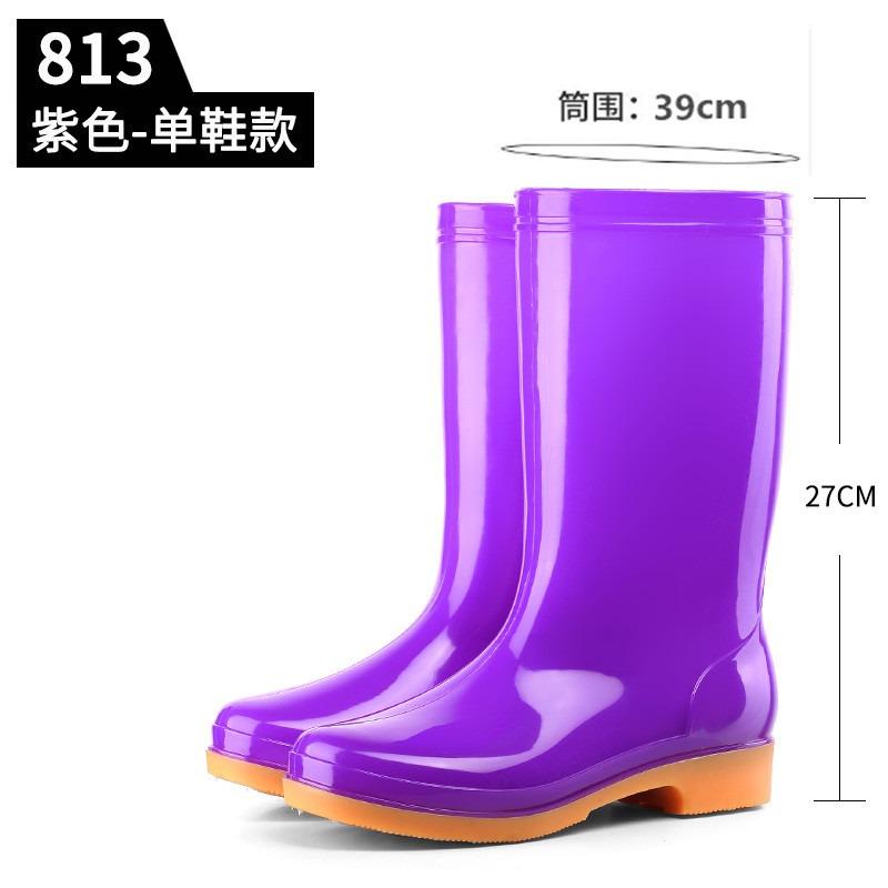 Four seasons tall female rain shoes canteen cleaning waterproof shoes bathroom rubber shoes labor protection rain boots mother work boots water boots