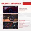 20 PCS Anti Scratch Reflective Stickers, Car Wheel Decorative Stripe Stickers, Car Motorcycle Night Safety Warning Decorative Stickers Suitable for