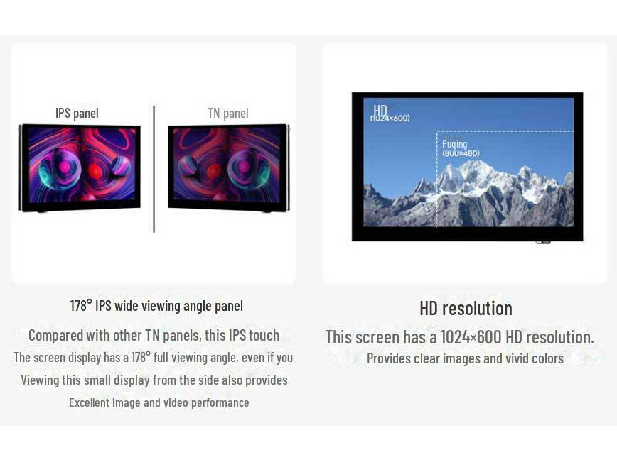 5-Zoll Raspberry Pi MIPI DSI Touchscreen-Display, 1024x600