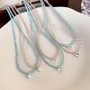 Gentle Whitening Zirconia Heart Necklace - Cute Crystal Beaded Choker for Women