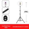 Mobile Streaming Stand with LED Fill Light and Multi-Camera Mount for Desktop and Outdoor Photography