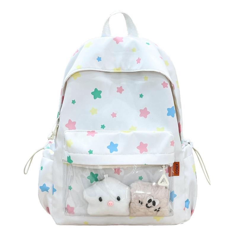 Star Print Schoolbag Women's Backpack Student Large Capacity Backpack