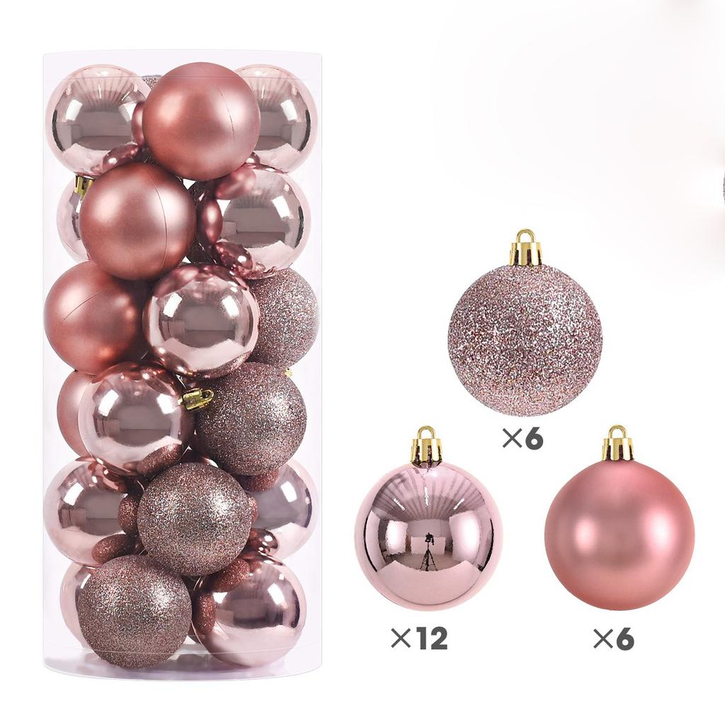 24Pcs 6CM Christmas Balls Decorations Hanging Christmas Tree Ornaments Pendants for Home Party Decor 2026 New Year Navidad Decor