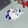 Chinese Style Hand Held Flower Fan Flower Pattern Chinese Dance Fan Bamboo Folding Fan  Party