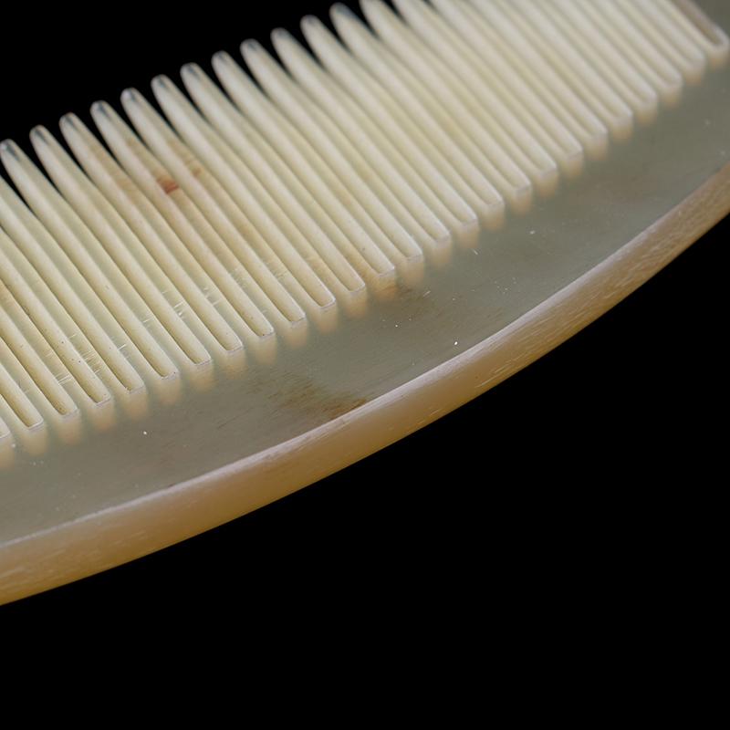 1*Natural Amber Ox Horn Comb Hair No Static Health Care Brush Hairdressing Comb