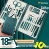 Nail Clipper & Pedicure Set: Angled Clippers, Ear Pick, Earwax Removal Tool with Case.