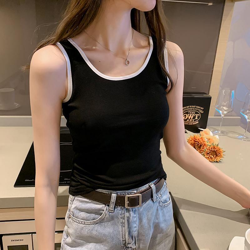 

Трендовый женский топ-майка без рукавов 2021 лето корейский стиль XL