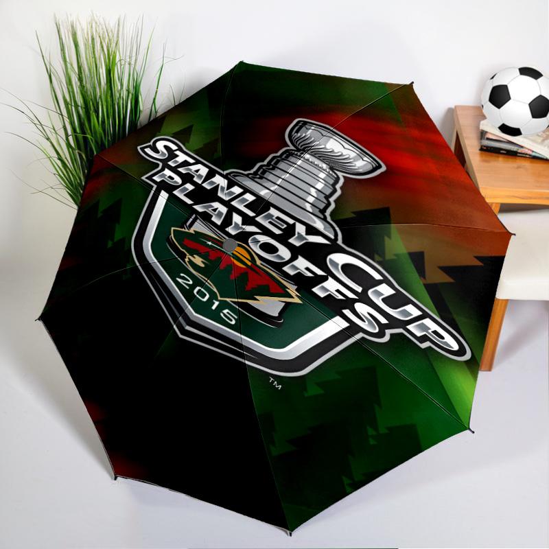 Minnesota Hockey Team Umbrella 8-Frame for Travel, Camping, Casual Lightweight Portable Umbrella, Essential for Every Family Holidays Gift