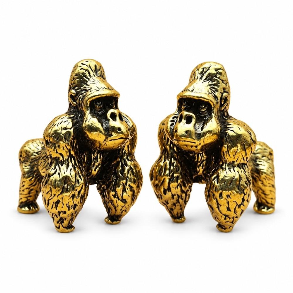Miniature Size Gorilla Figurine Vintage Gorilla Desk Ornament Chimpanzee Model Desktop Decoration