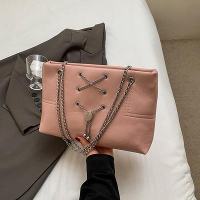 Large Capacity Niche Chain Bag Women's Summer New Tote Bag Texture Shoulder Messenger Bag