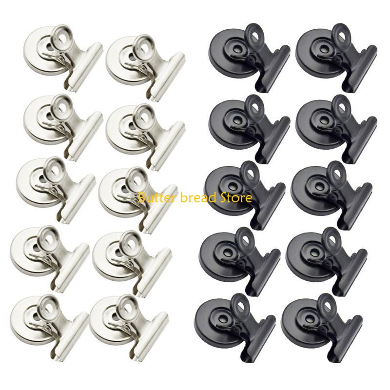 W89C 10Pieces Strong Clips Heavy Duty Refrigerator Magnets 31mm Wide for Photo Display Home Office School Whiteboard