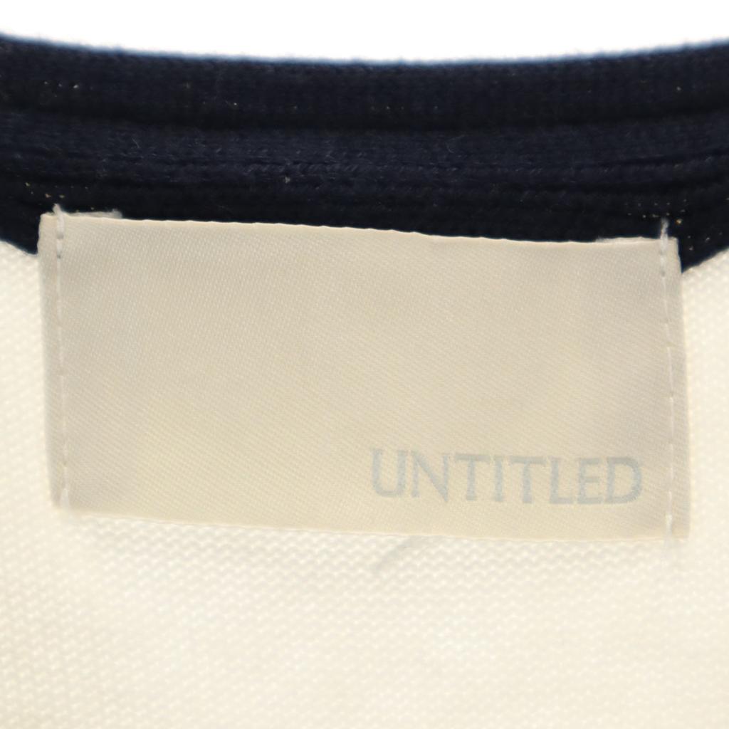 UNTITLED Check No Sleeve Knee-length Dress 2 White System Knit Women Used