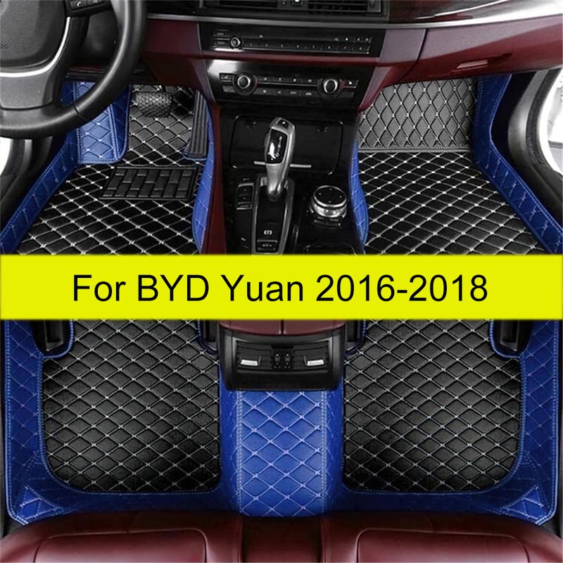 Tapetes de Chão para Carro Para BYD Yuan 2016 2017 2018 Tapetes de Pé Automotivos Capa de Carpete Automotiva Acessórios de Interior