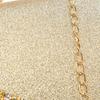 Borsa da sera da donna con strass intarsiati, texture di alta gamma, borsa a tracolla con catena per abito da sera