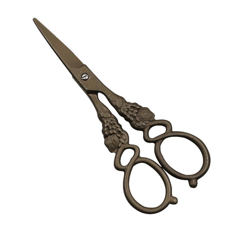 Cross Stitch Embroidery Scissors Classical Style Dragon And Phoenix Crane Tailor Scissors Exquisite Relief Medium And Small Retro Metal Scissors