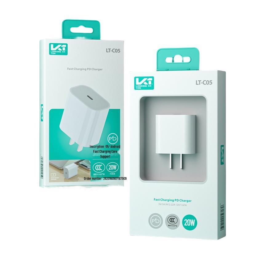 3C Certified 20W Dual Port Charger for Huawei & Apple 13/14/15 - Fast C-C Charging