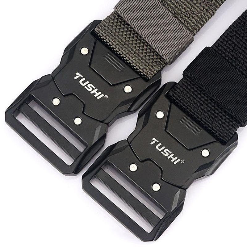 Men's Tactical Belt Army Outdoor Hunting Tactical Military Canvas Multi Function Combat Survival High Quality Marine Corps Nylon