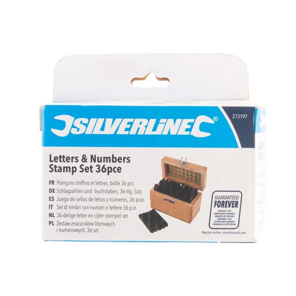 Silverline Letters & Numbers Stamp Set (Pack of 36)
