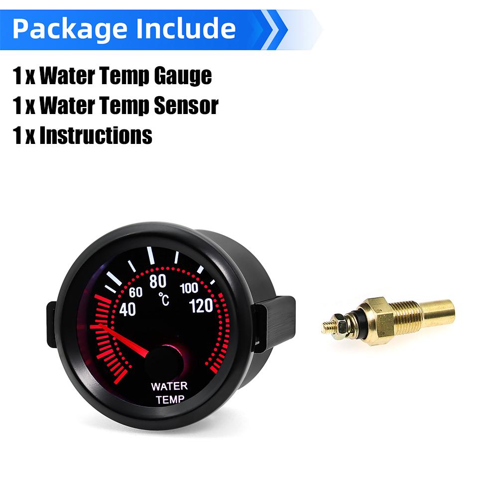 Universal 12V 2" 52MM Car Gauge Water Temp 40-120℃ Oil Temperature Boost PSI BAR Oil Pressure 0-100PSI Voltmeter Vacuum Gauge
