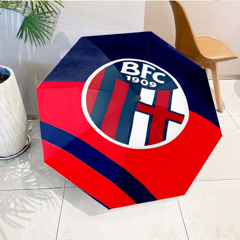 Ombrello Automatico Stampato Milan Football Club, 8 Stecche per Viaggio, Campeggio, Ombrello Casual, Regalo Essenziale per per famiglia e amici