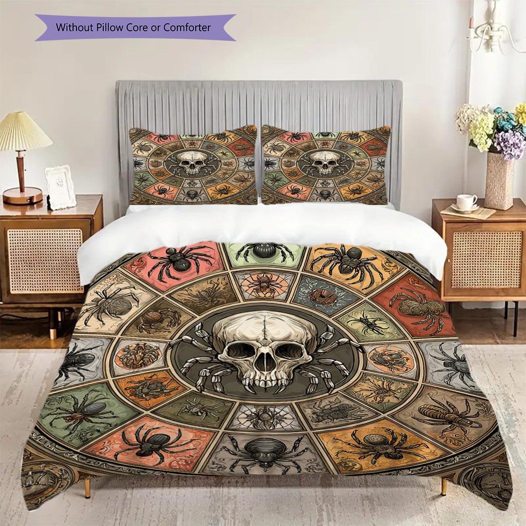 

Постільна білизна з візерунком павука Комплект ковдри Наволочка Домашній декор Подарунок на день народження (1 * підковдра + 2 * наволочка, без наповнювача) 135x200cm