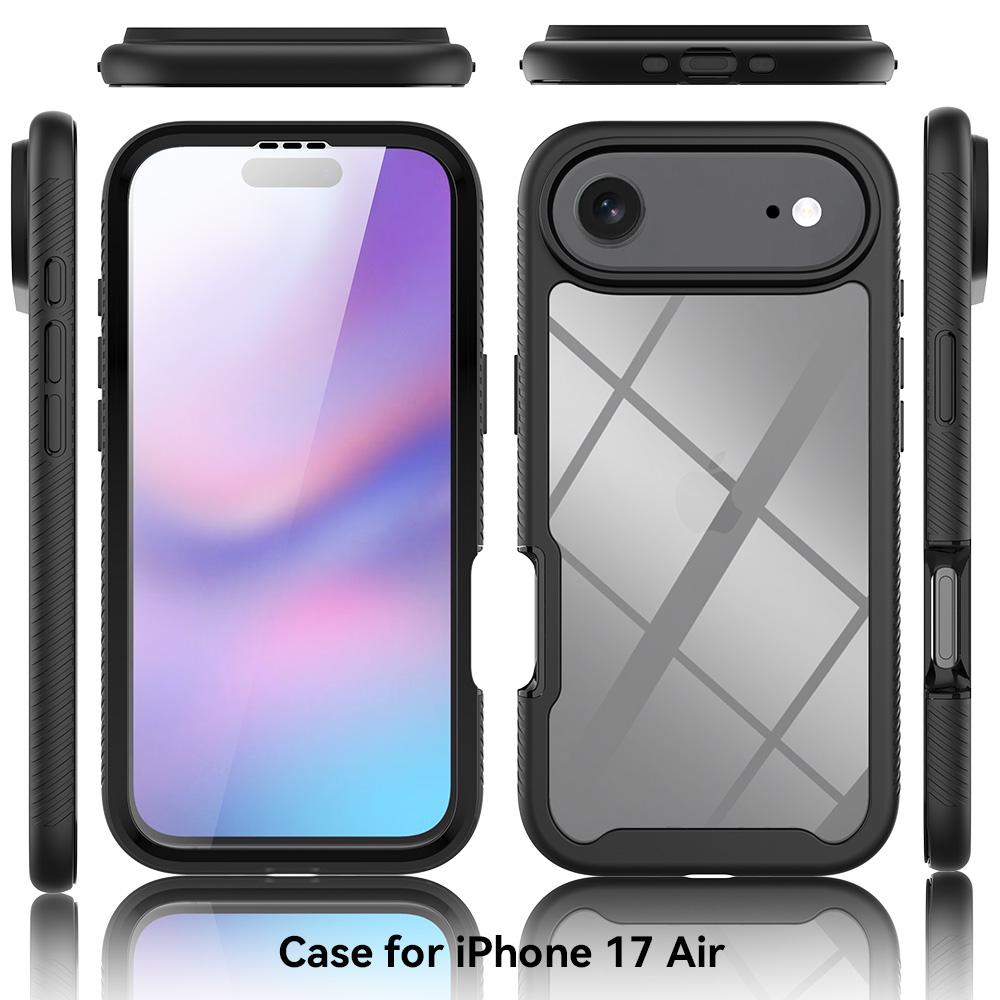 Clear Case for iPhone 17 Air PC+TPU Phone Back Cover with PET Screen Film