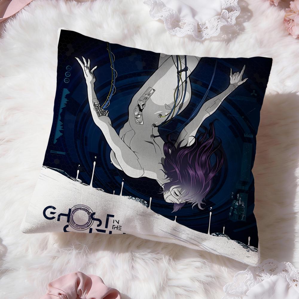 g-Ghost in the Shell Cushion Cover Premium Comfort Reversible Pillow Cove -Two in One Design for Any Room & Car Interior