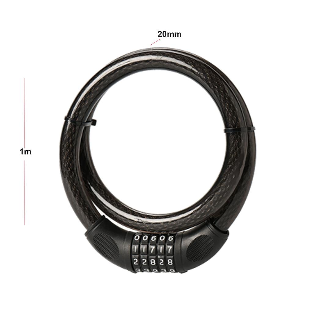 Master Lock Bike Lock Cable, 5-Digit Combination, 100 cm x 20 mm