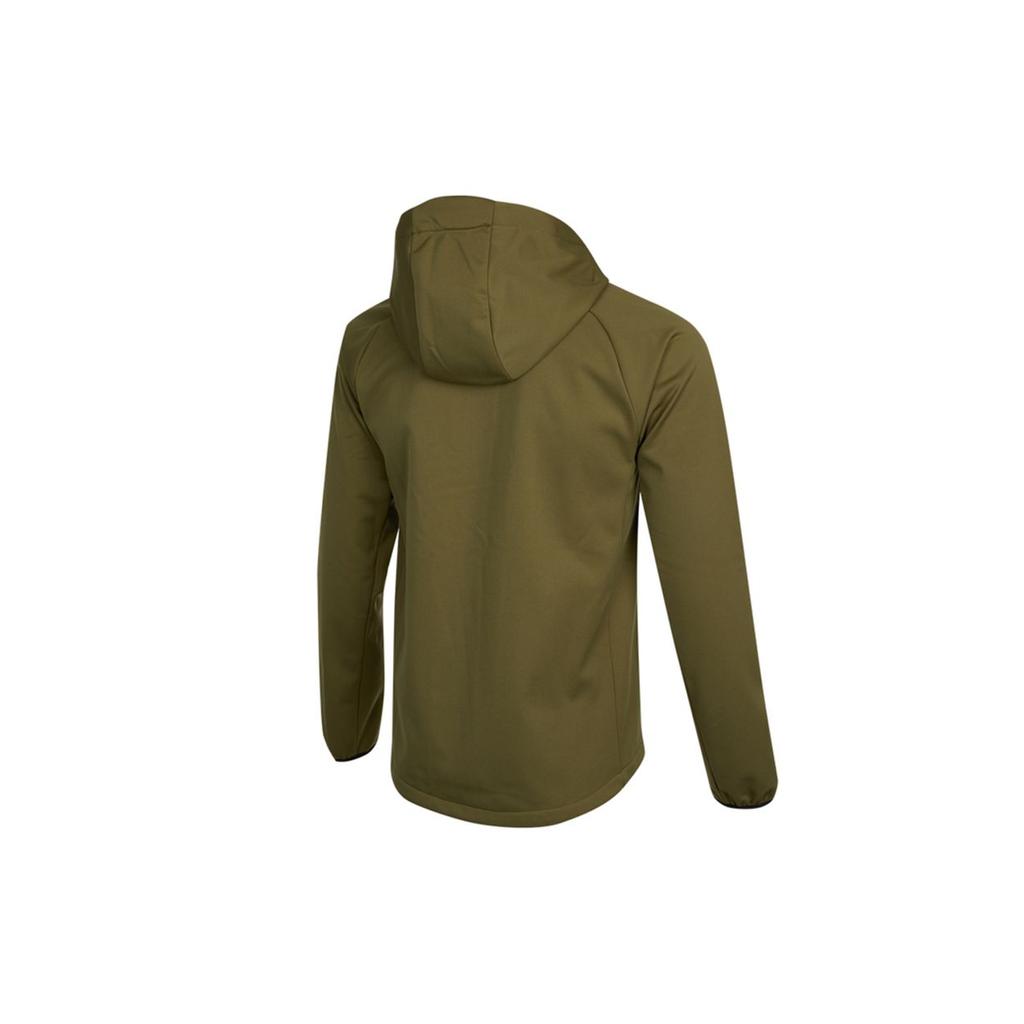 Adidas Outdoor Sports Fleece-Lined Hooded Jacket with Logo Men Outerwear Olive H13801