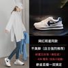 Spring 2025 New Leather Little White Shoes Flat-soled Sports Running Breathable Casual Single Shoes Thick-soled Round Head Women's Shoes Tide