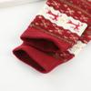 1 Pairs Deer Patterned Women Printed Thick Socks Suitable For Warm Soft Comfortable Christmas Stockings Autumn Winter Socks