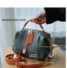 Damen Echtleder Boston Tasche – Stilvolle Farbblock Crossbody Handtasche & Tote