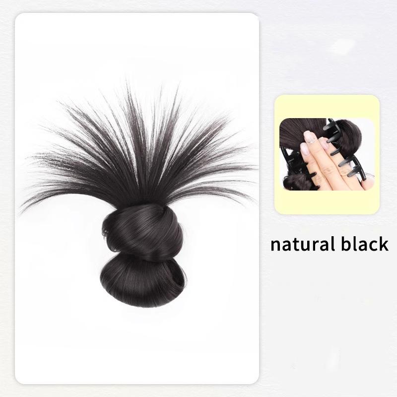 

Синтетический парик пучок Ленивый пучок волос Шиньон Танцовщица Женский Пучок-гулька Зажим для волос Стайлинг Аксессуары для волос чёрный