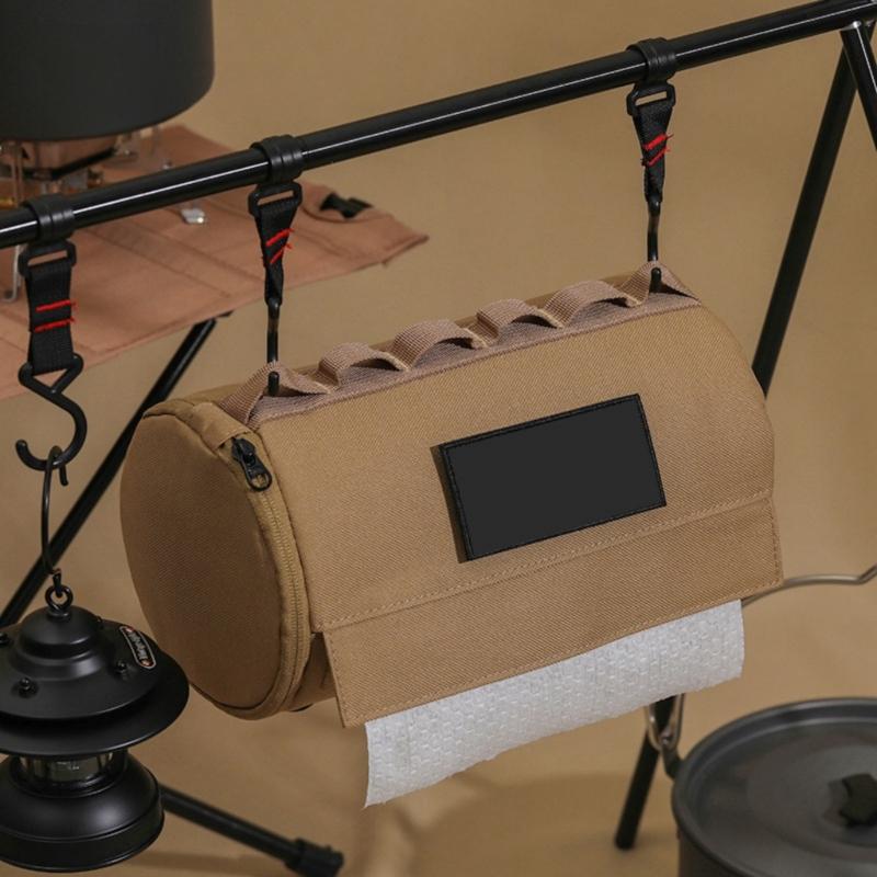 Bolsas para Papel Higiénico Bolsa de Almacenamiento de Papel Textura de Lona Impermeable y Anillas en D Multiusos Accesorios Adecuadas para Acampar