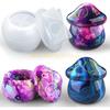 Mushroom Storage Jar Organizers Silicone Mold with Lid For DIY Desk Decors Top Sale