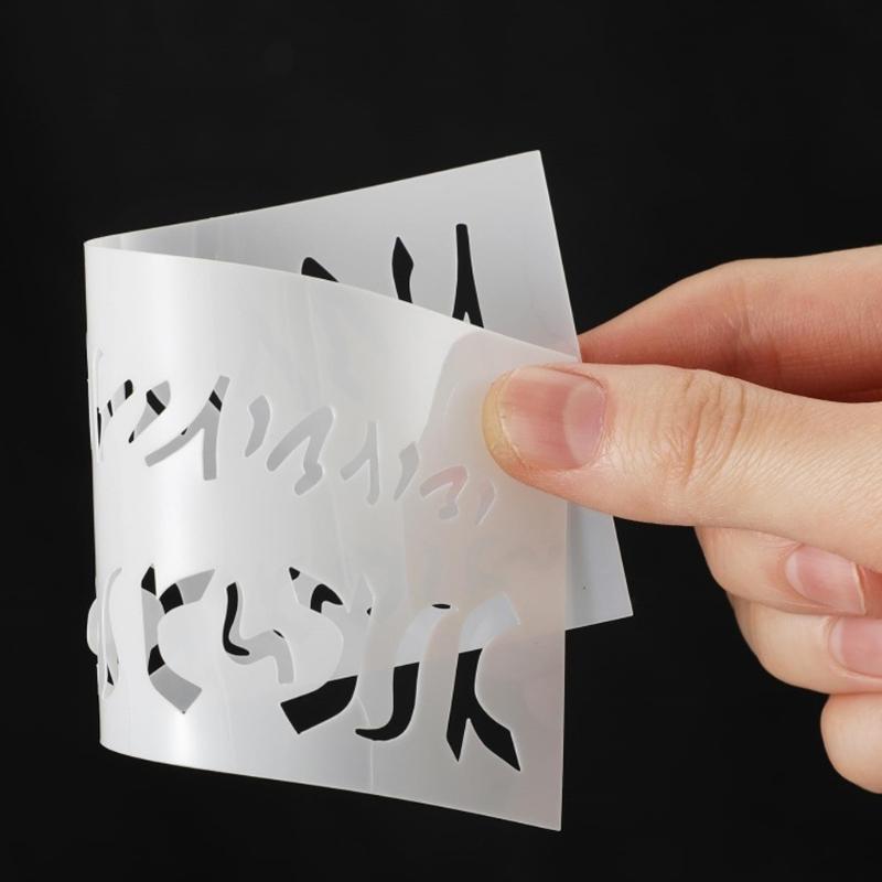 6 Stück Angelköder-Schablonen Waschbares PVC Zeichenschablonen zum Malen Handgefertigte Fischköder Scrapbooking Verzierungen