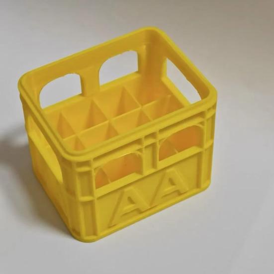Stackable Battery Storage Box with Secure Latch Space-saving Battery Organizer for AA AAA 18650 21700 Batteries Compact Desktop Case