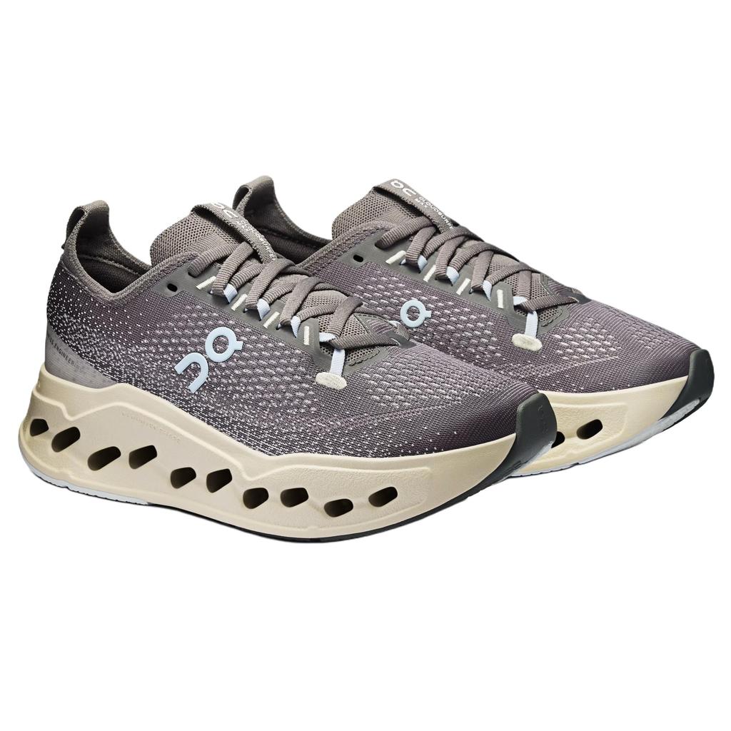On Cloudsurfer Max Comfortable Durable Running Shoes Women Running Shoes Gray Blue 3WF30223396