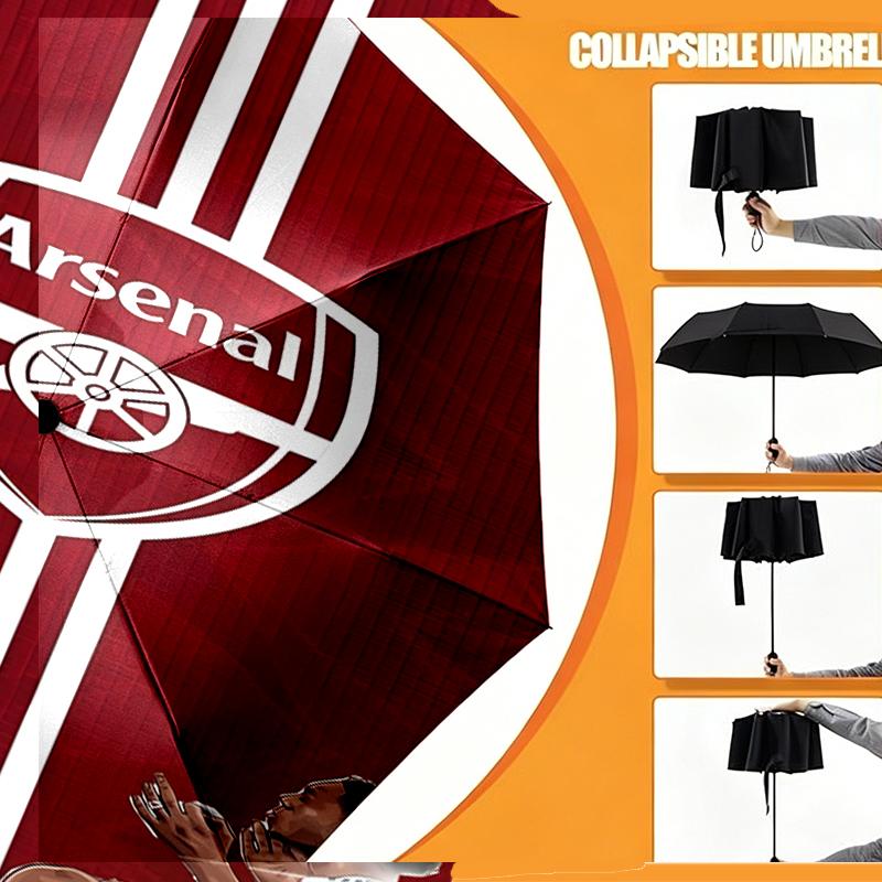Arsenal F.C Print Umbrella Automatic Opening/ Closing - Portable Foldable Design - Daily Use for Travel/Outdoor - Gift for Birthday