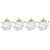 4PCS Rose Napkin Ring Simulated Plastic Reusable Vine Design Napkin Holder Ring for Restaurant