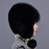 Fox Fur Hats For Women Winter Warm Natural Geniune Real Fur Hats with Earflaps Handsewn Fashionable Bomber Hat Ushanka