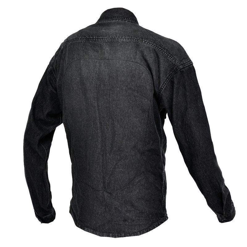 VOLERO Unisex Retro Black Denim Motorcycle Jacket - Anti-fall Assault Shirt
