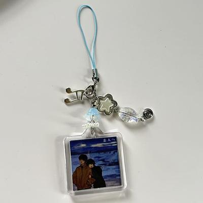 Marco de Fotos Anime Cadena para Teléfono Móvil Estilo Femenino Colgante para Bolso Usb Cordón para Teléfono Móvil Ins