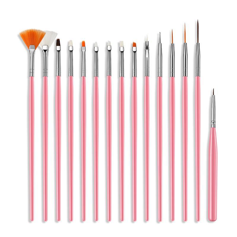 15Pcs Nail Art Pen Set Nail Art Drawing Line Drawing Pen Nail Art Drawing Hook Line Pen Nail Phototherapy Point Drill Pen