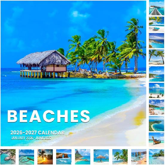 Calendar 2026-2027 - 18 Month Wall Calendar 2026-2027 JAN 2026 - JUN 2027, 2026-2027 Wall Calendar, Large Blocks, Calendar Wall for Office School