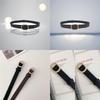 Black Womens Ontrend Pu Belt With Chic Automatic Closure For Effortless Fashion