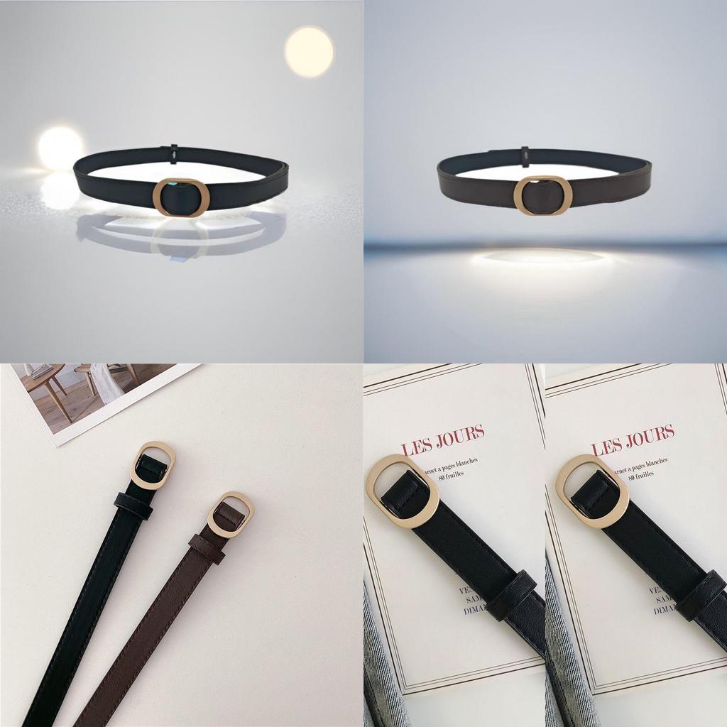 Black Womens Ontrend Pu Belt With Chic Automatic Closure For Effortless Fashion