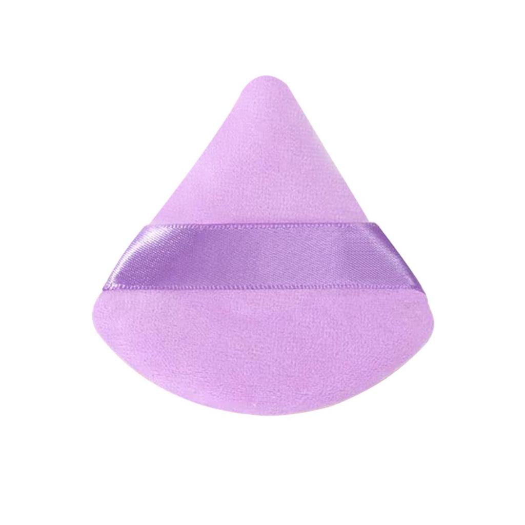 Dual-Use Velvet Flocking Triangle Puff for Wet & Dry Powder Setting